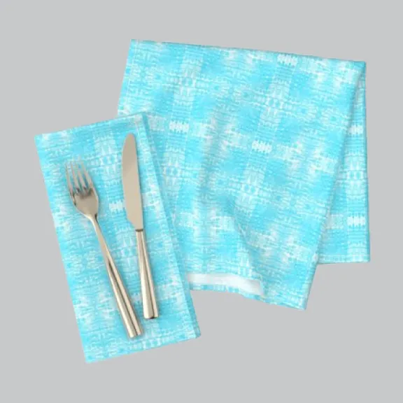 Dinner Napkins <br/> Jamprang, Turquoise