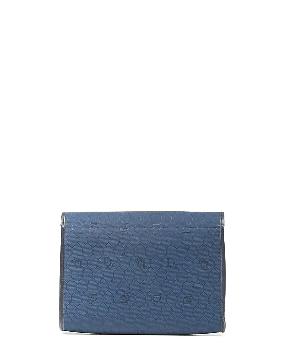 Dior Navy Vintage Canvas Honeycomb Crossbody Bag