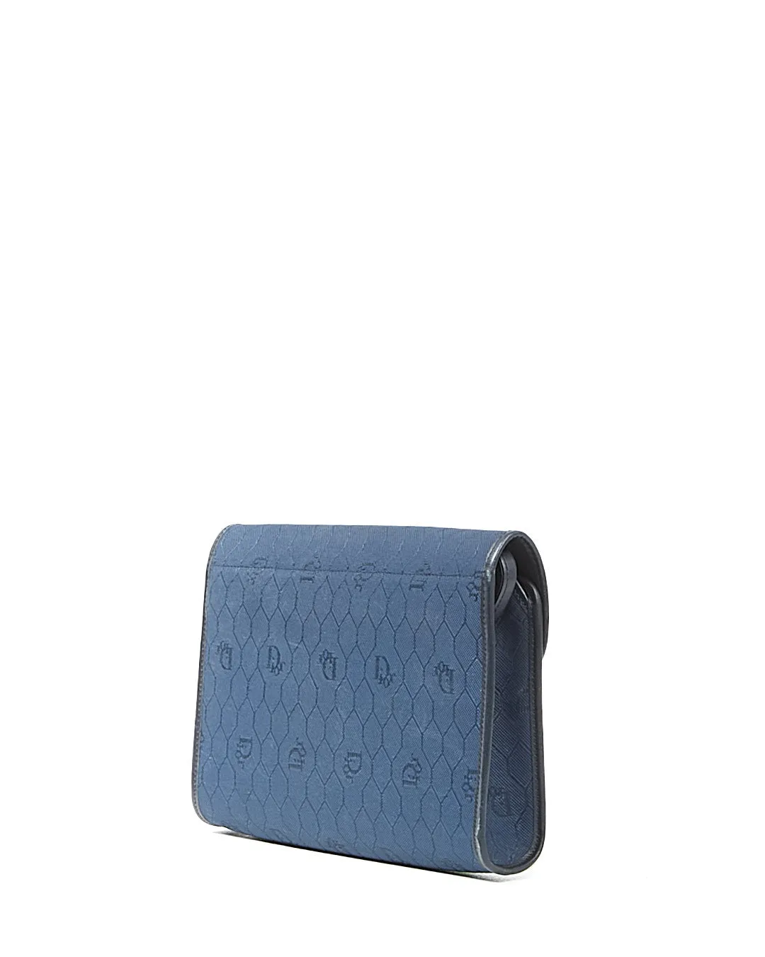 Dior Navy Vintage Canvas Honeycomb Crossbody Bag