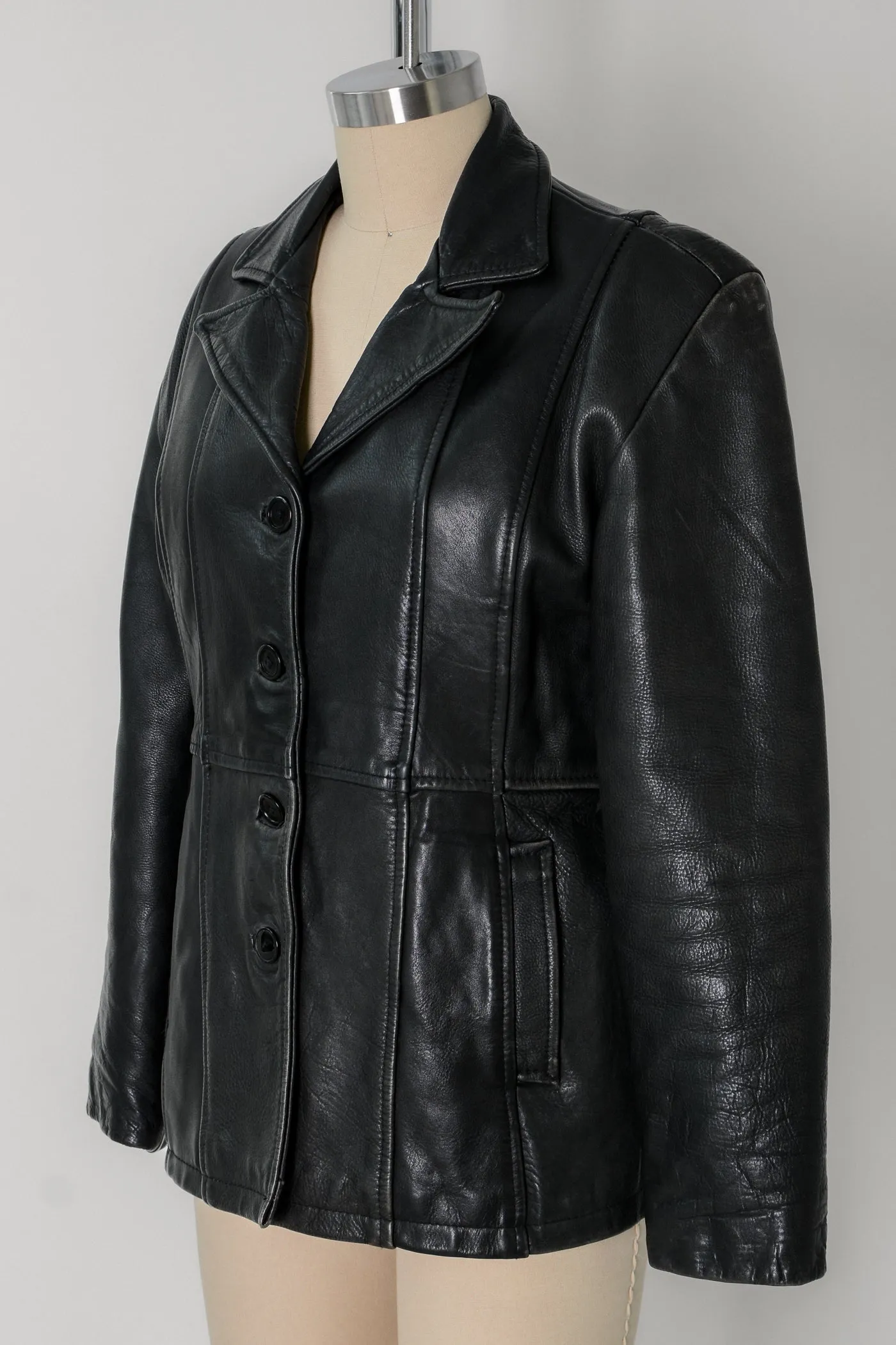Distressed Panther Leather Jacket