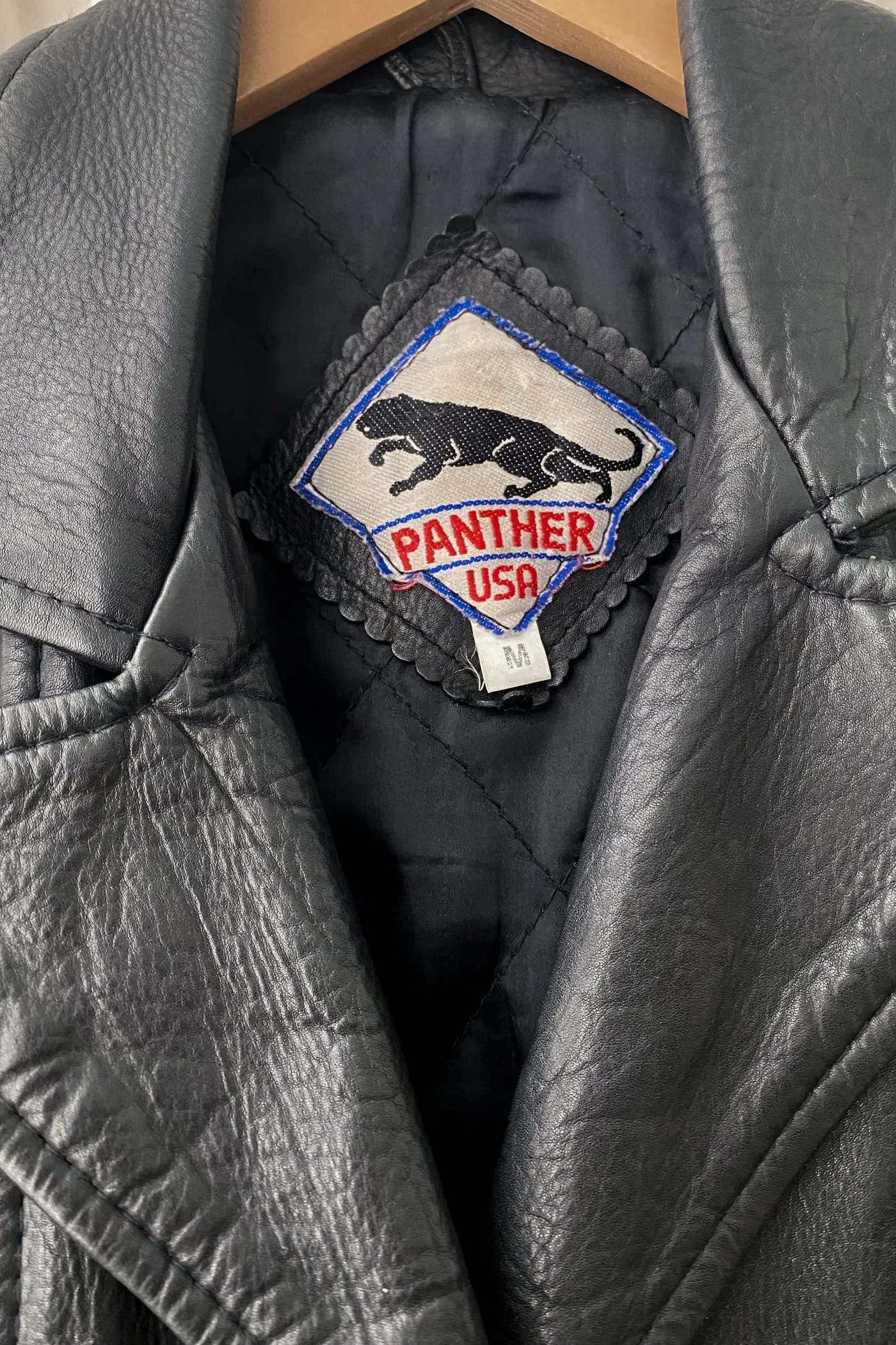 Distressed Panther Leather Jacket