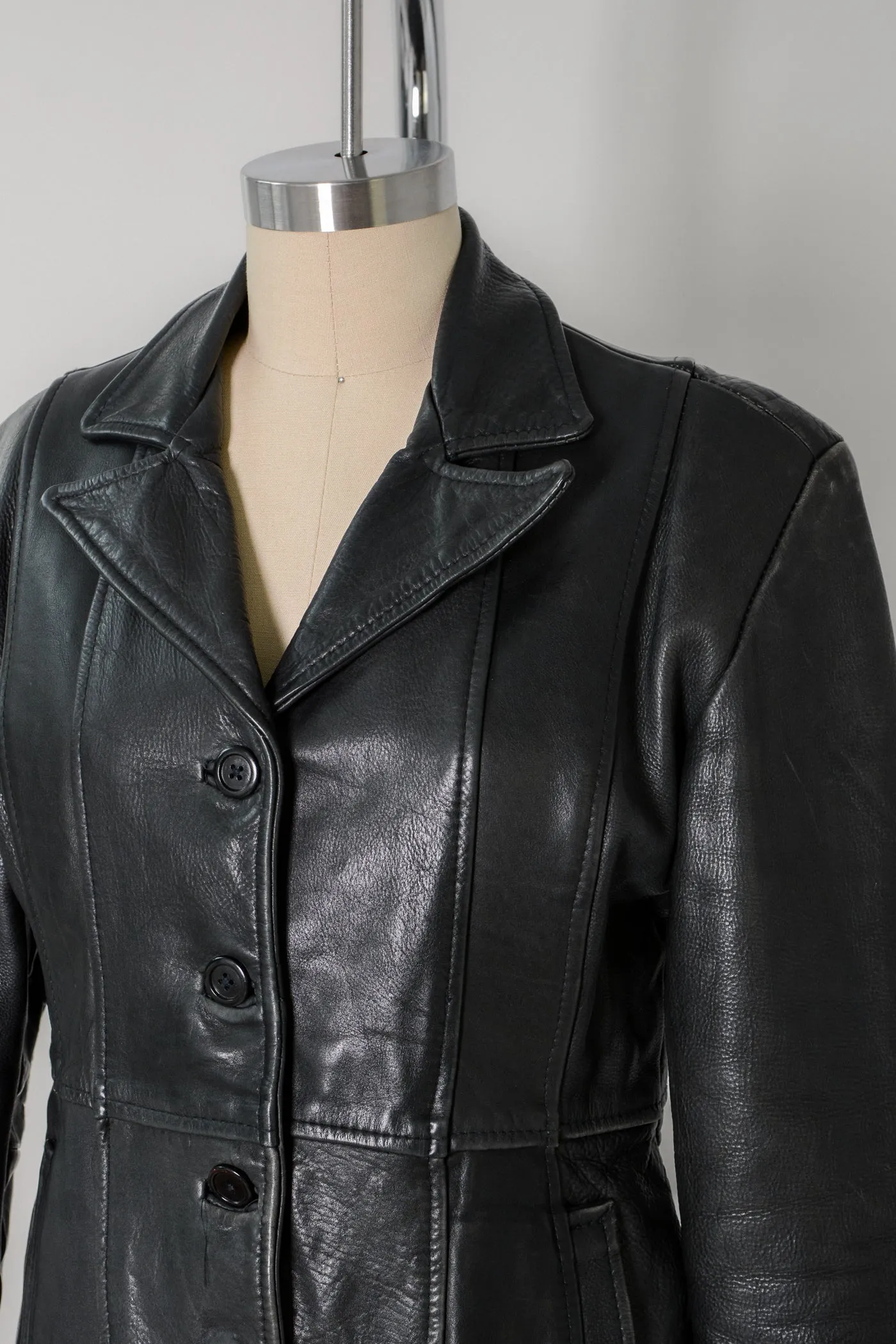 Distressed Panther Leather Jacket