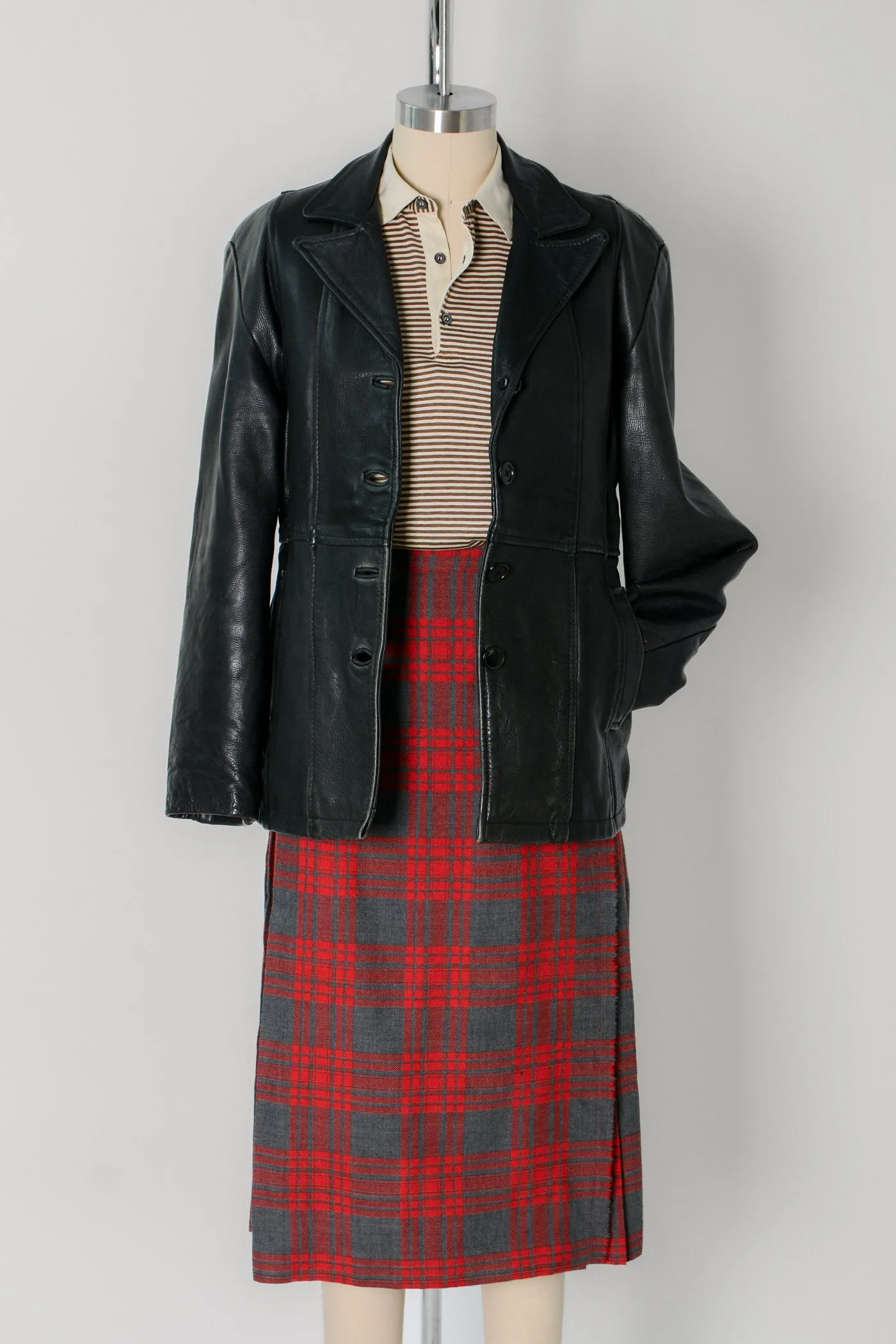 Distressed Panther Leather Jacket