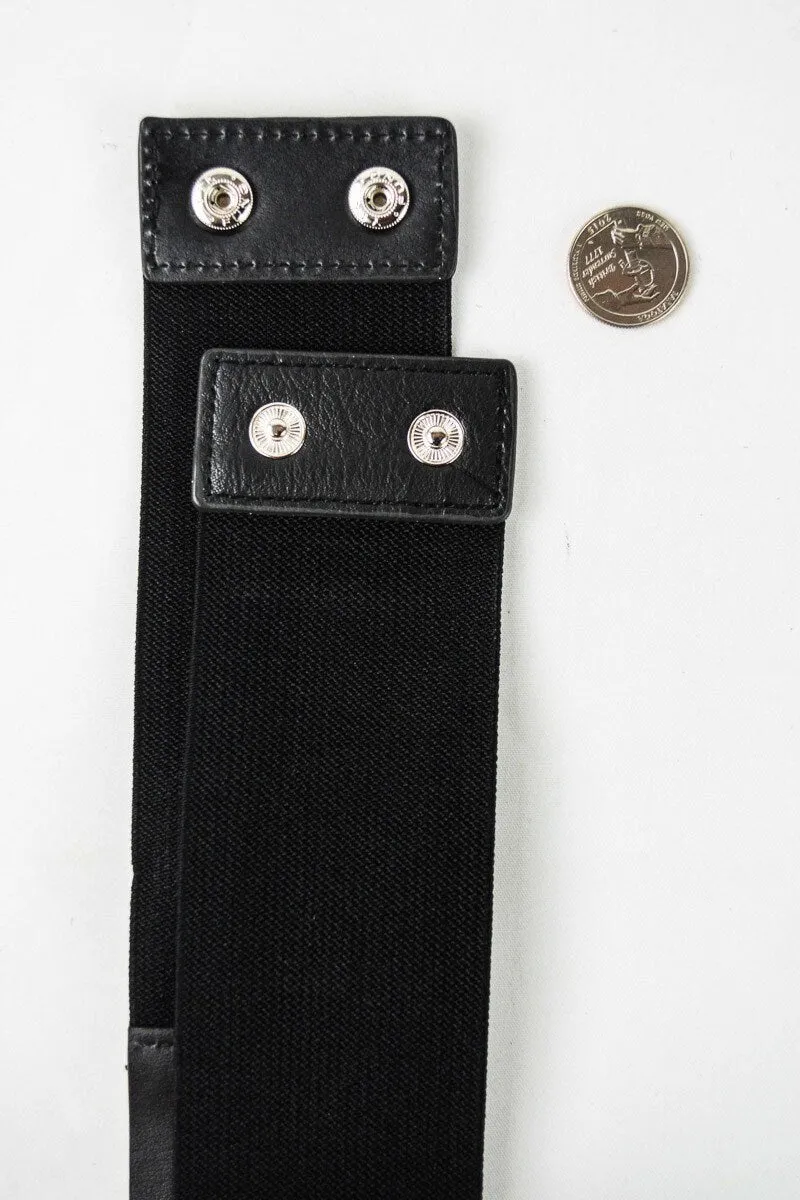 Double Western Buckle Belt with Elastic Waistband