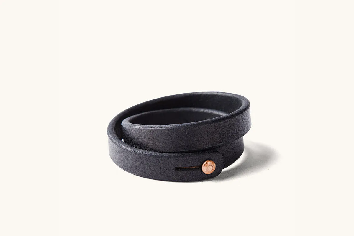 Double Wrap Wristband - Black