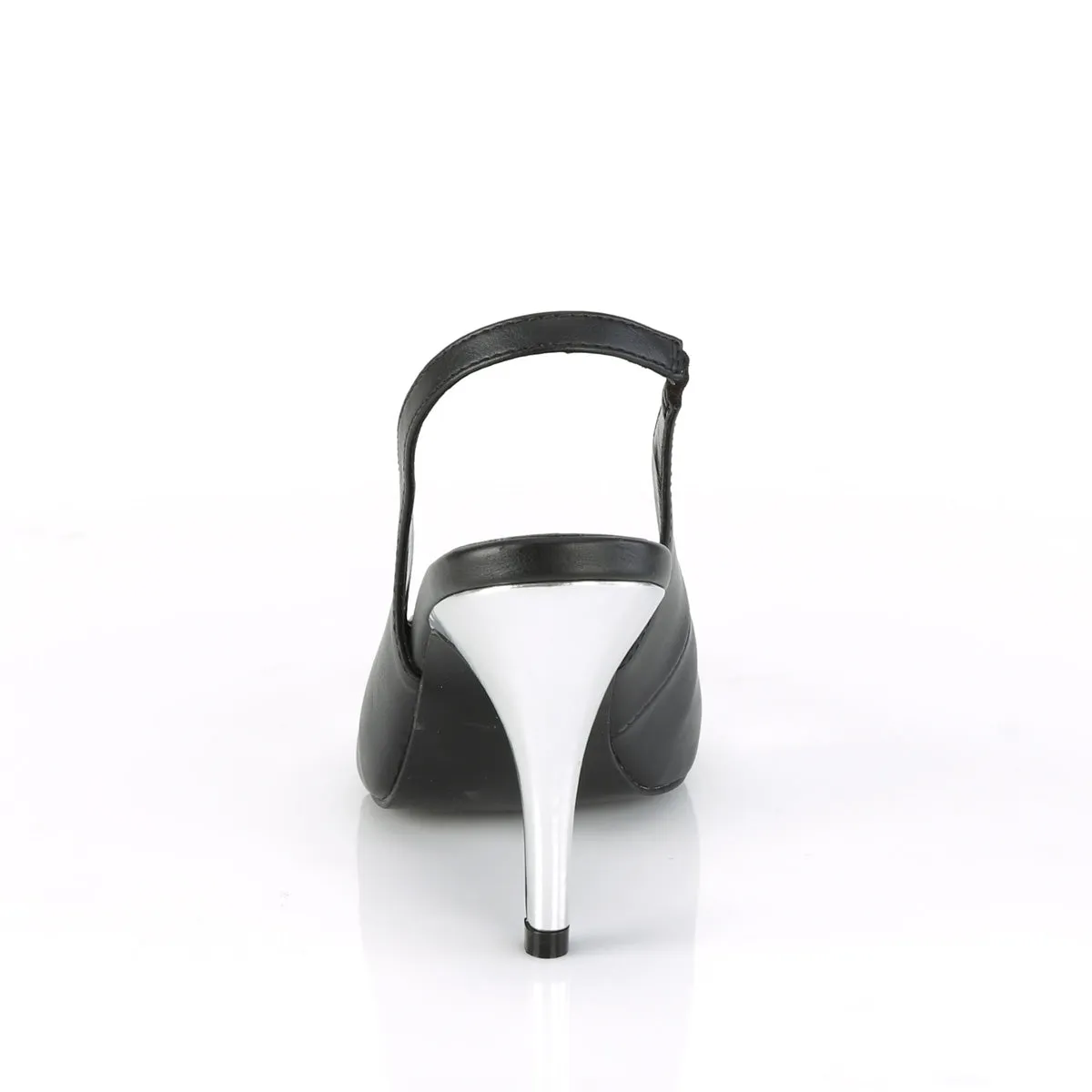 DREAM-405  Black Faux Leather-Silver Metallic Pu