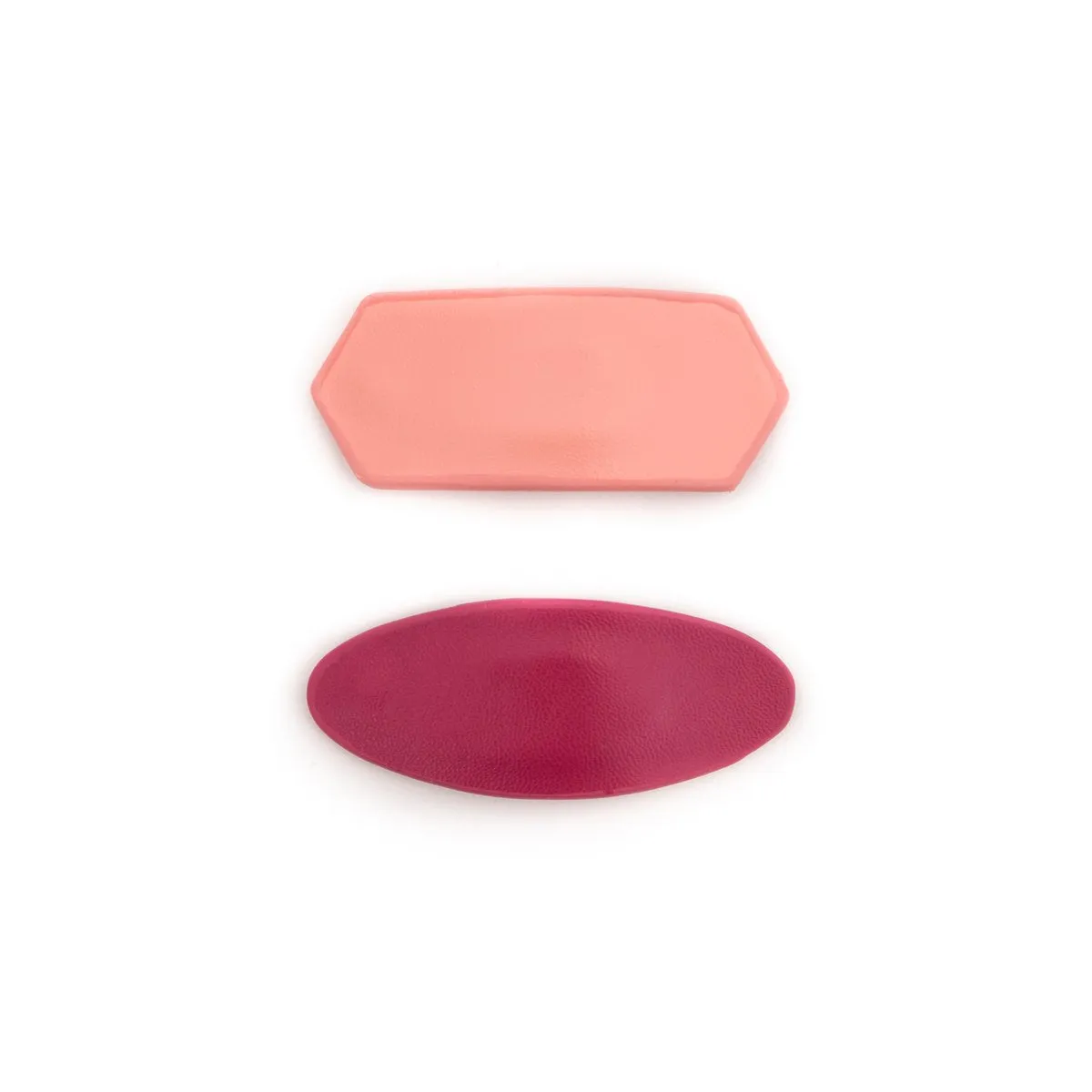 DUO OF FAUX LEATHER HAIR CLIPS