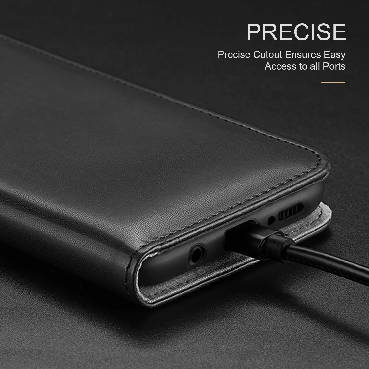 DUX DUCIS For Samsung A51/A71 Fall Resistant Mobile Phone Cover Magnetic Leather Protective Case Bracket with 3 Cards Slot black_Samsung A71