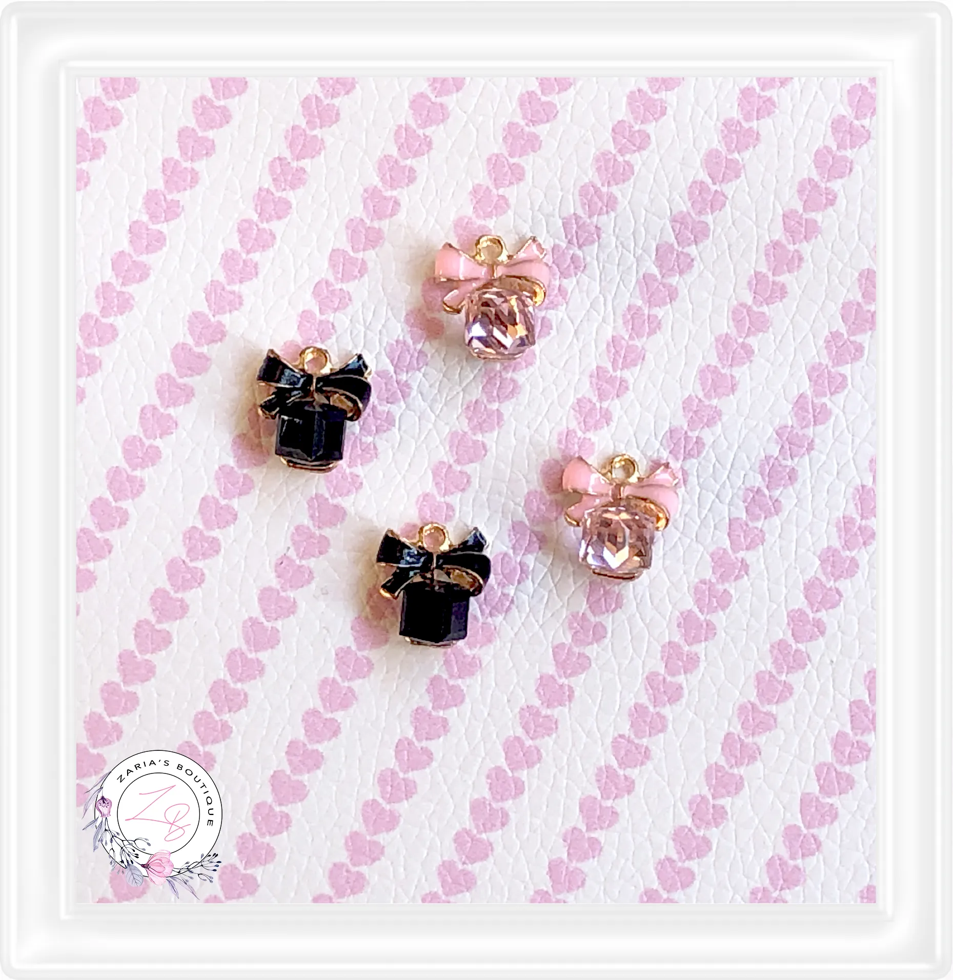 ⋅ Eiffel Tower  ⋅ Black Metal Charms (2)
