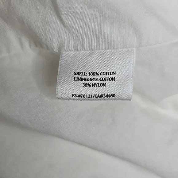 Eileen Fisher Woven Trench Coat Jacket Lightweight Cotton Nylon Blend Bone White