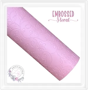 ⋅ Embossed Floral ⋅ Pink ⋅ Vegan Faux Leather ⋅