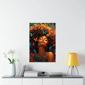 Ephemeral Elegance: The Beautiful Butterfly Woman Portrait