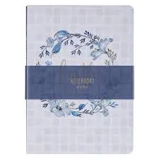 Faith Love and Grace Blue Floral Tile Notebook Set