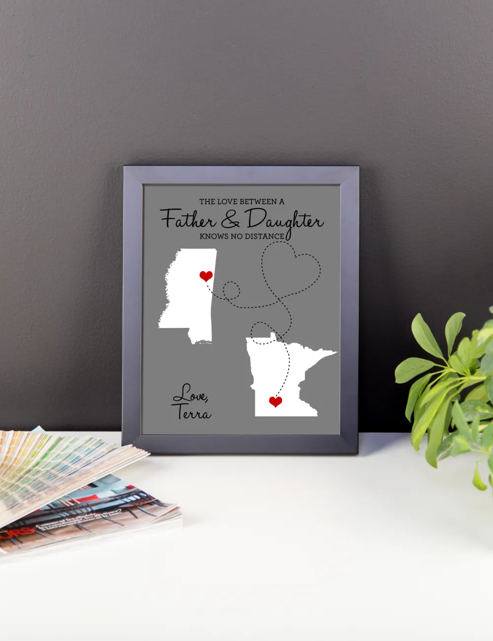 Father's Day Long Distance Relationship Map