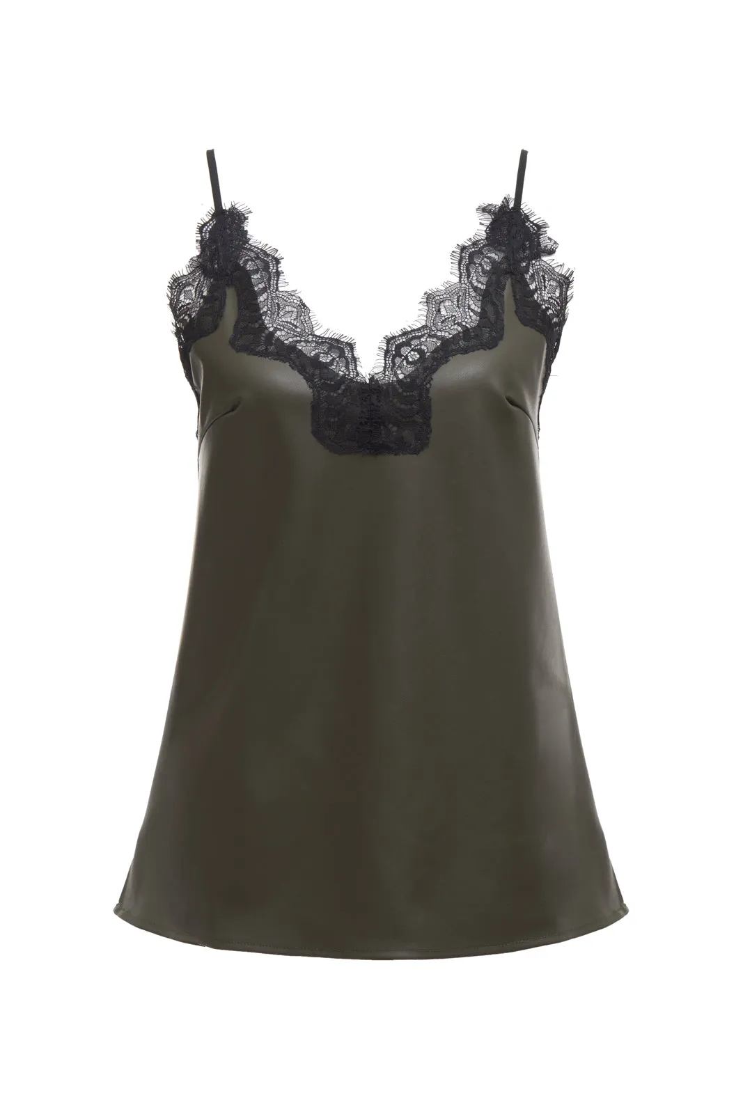 Faux Leather Diana Cami
