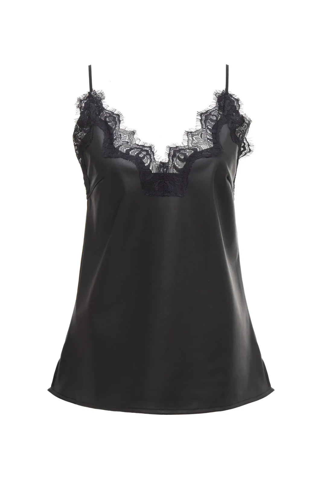 Faux Leather Diana Cami