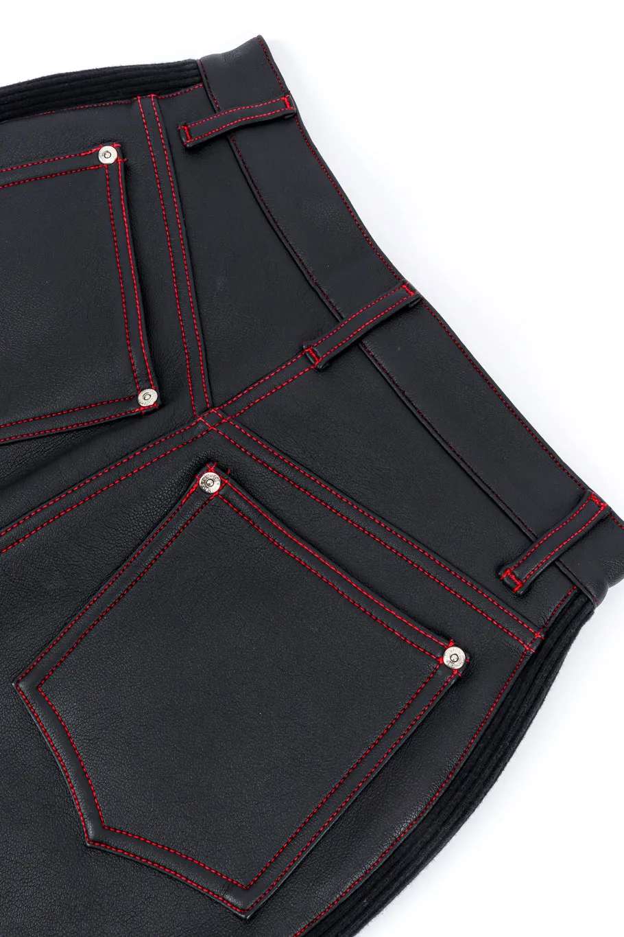 Faux Leather Patchwork Skirt
