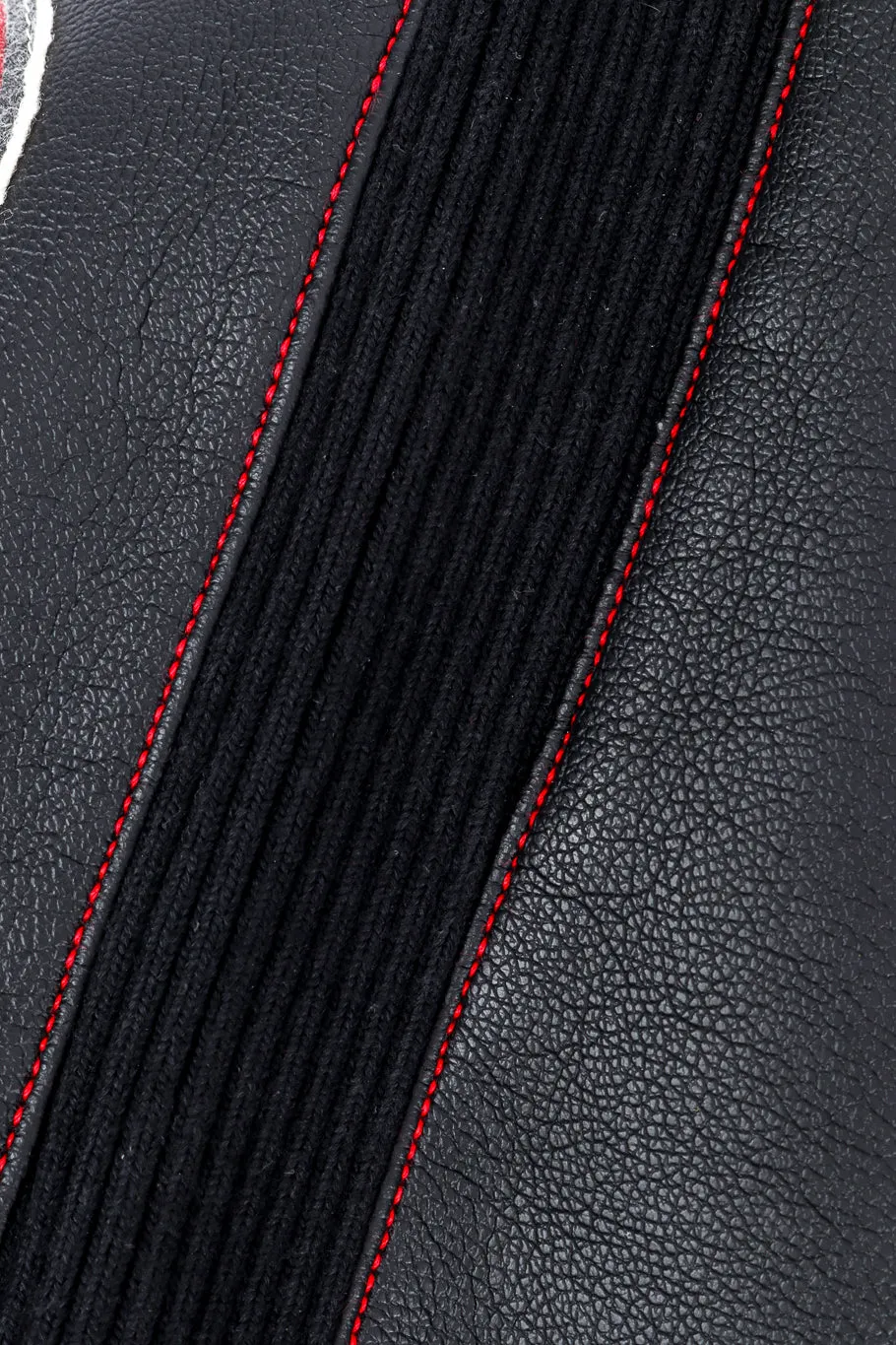 Faux Leather Patchwork Skirt