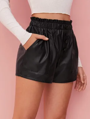 Faux Leather Shorts