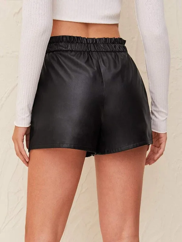 Faux Leather Shorts