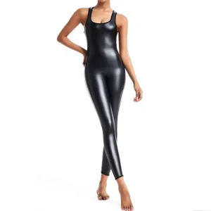 Faux Leather Suit