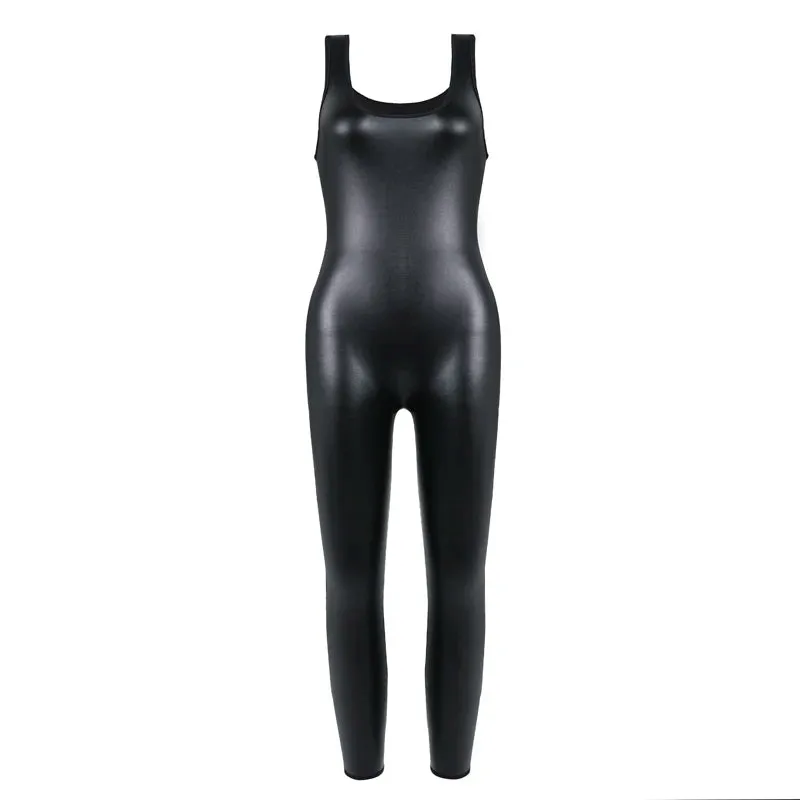 Faux Leather Suit