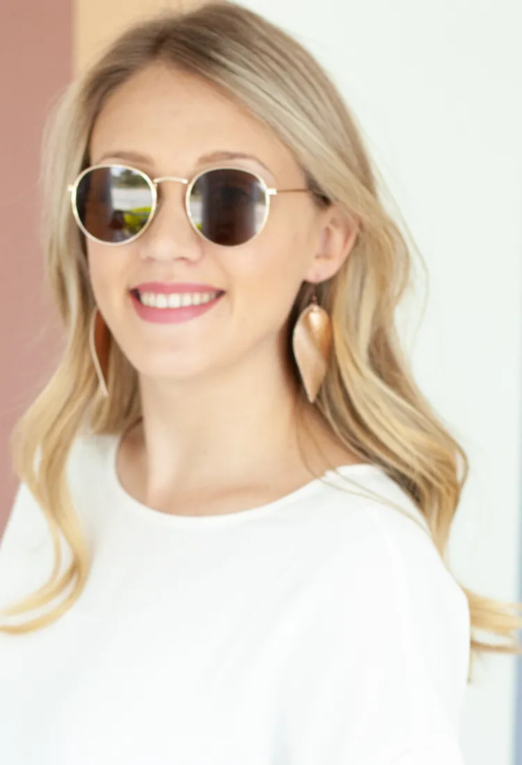 Faux Leather Teardrop Earrings