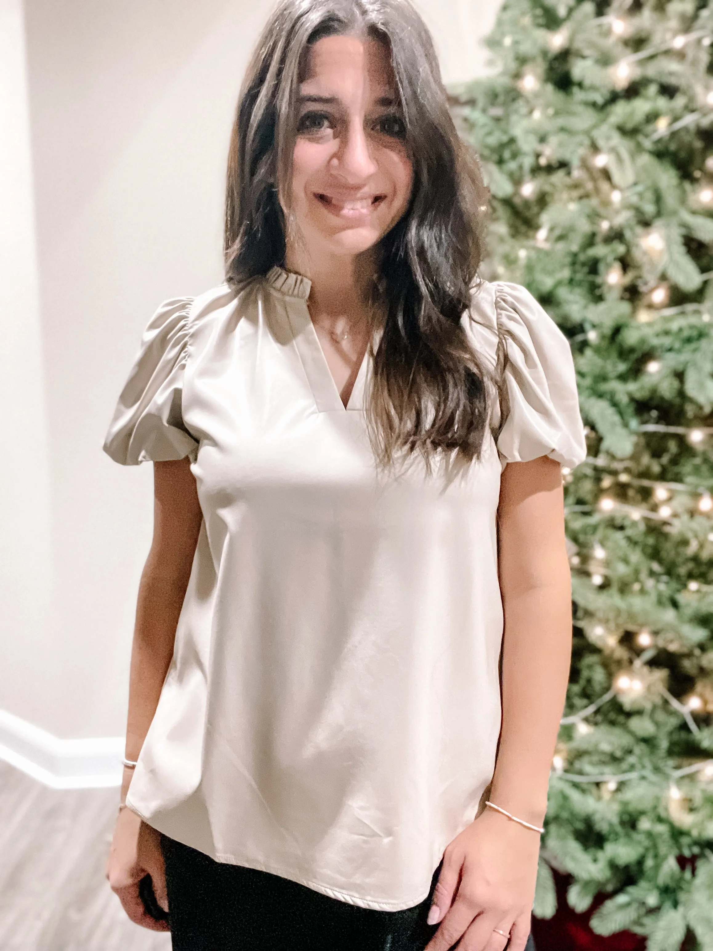Faux Leather Top