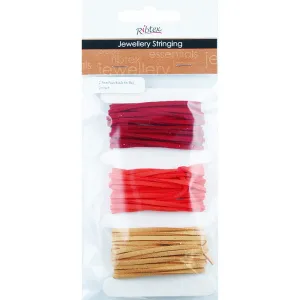 FAUX SUEDE THONGING 2.5MM ORANGE RED 6M