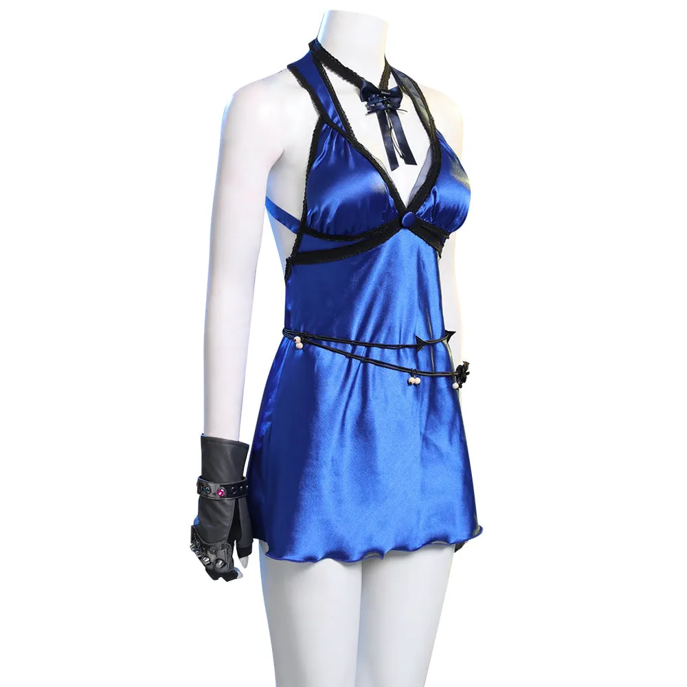 Final Fantasy 7 Ff7 Tifa Lockhart Blue Mature Cosplay Dress