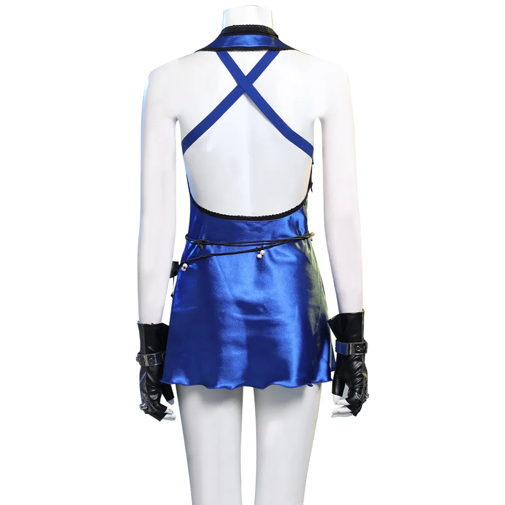Final Fantasy 7 Ff7 Tifa Lockhart Blue Mature Cosplay Dress