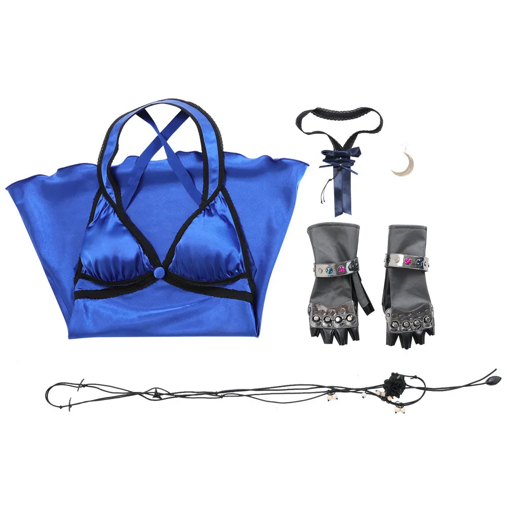 Final Fantasy 7 Ff7 Tifa Lockhart Blue Mature Cosplay Dress