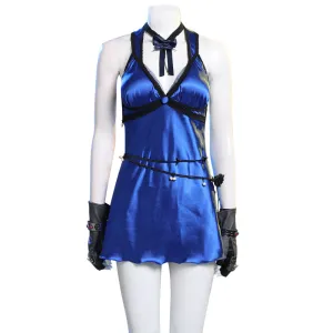 Final Fantasy 7 Ff7 Tifa Lockhart Blue Mature Cosplay Dress