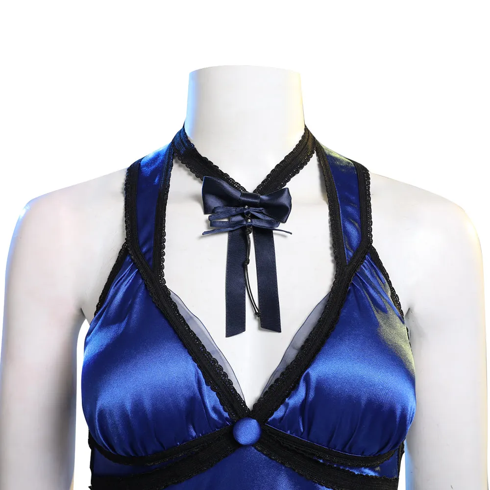 Final Fantasy 7 Ff7 Tifa Lockhart Blue Mature Cosplay Dress