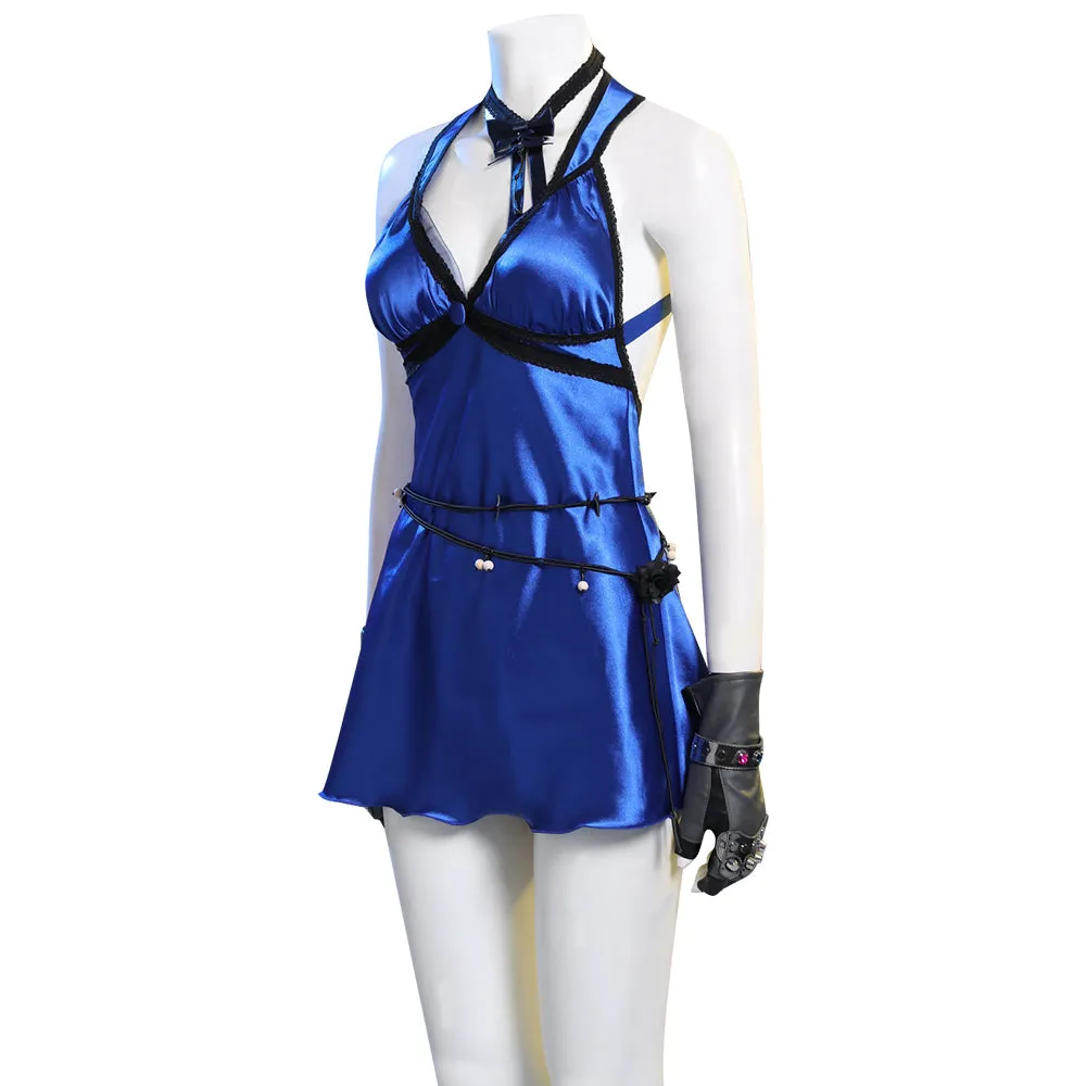 Final Fantasy 7 Ff7 Tifa Lockhart Blue Mature Cosplay Dress