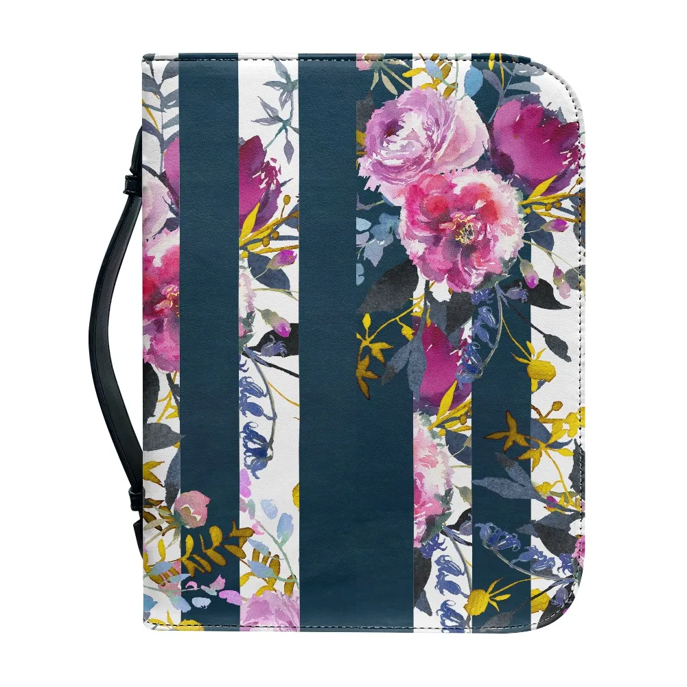 Floral Stripes Journal / Bible Cover- Preorder - Closing 7/18 - ETA Mid August