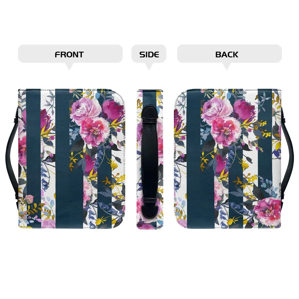 Floral Stripes Journal / Bible Cover- Preorder - Closing 7/18 - ETA Mid August