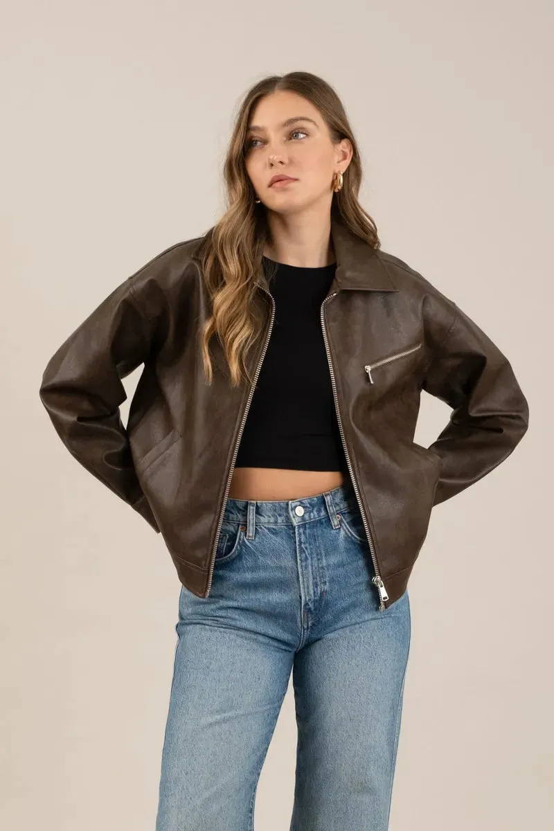Folly Faux Leather Jacket