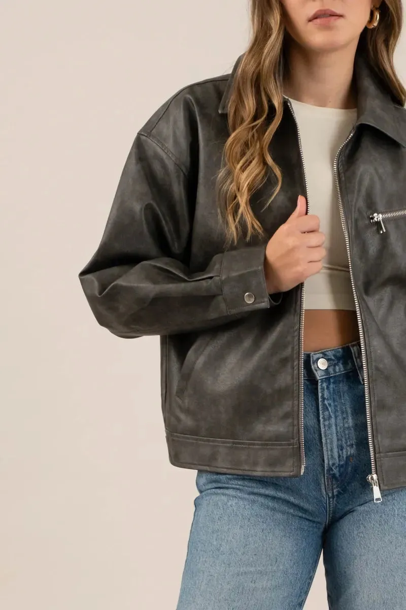 Folly Faux Leather Jacket
