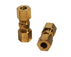 Fuel Line Compression Union, 1/4" Nylon to 1/4" Nylon, Bag of 2