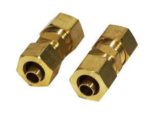 Fuel Line Compression Union, 3/8" Nylon to 3/8" Nylon, Bag of 2
