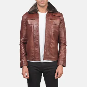 FurWard Brown Leather Jacket