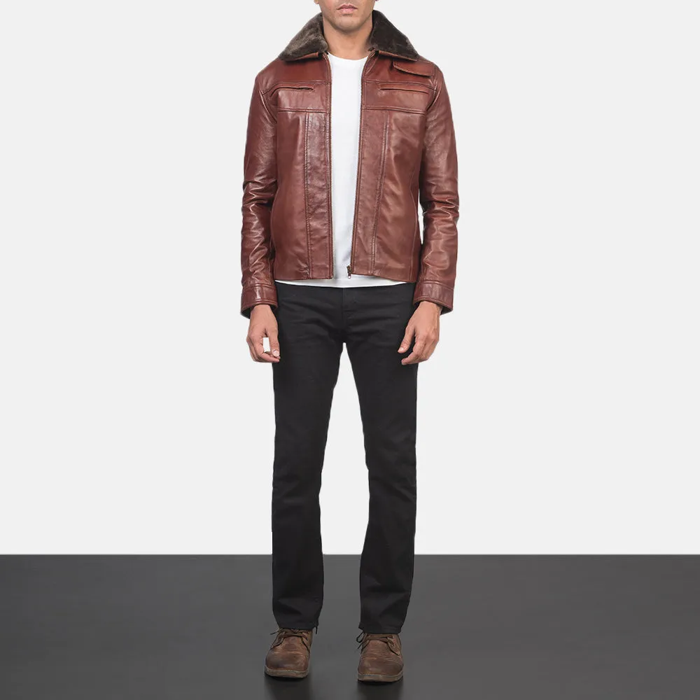 FurWard Brown Leather Jacket
