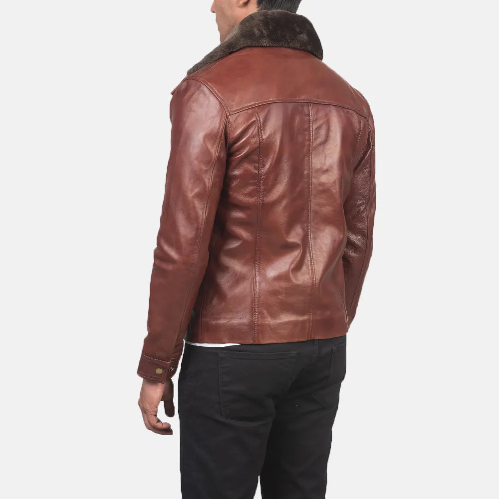 FurWard Brown Leather Jacket