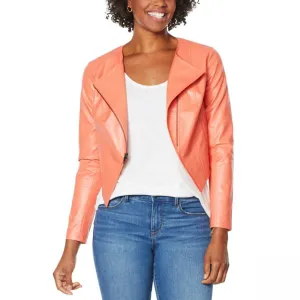 G by Giuliana Women's Lightweight Faux Leather Moto Jacket