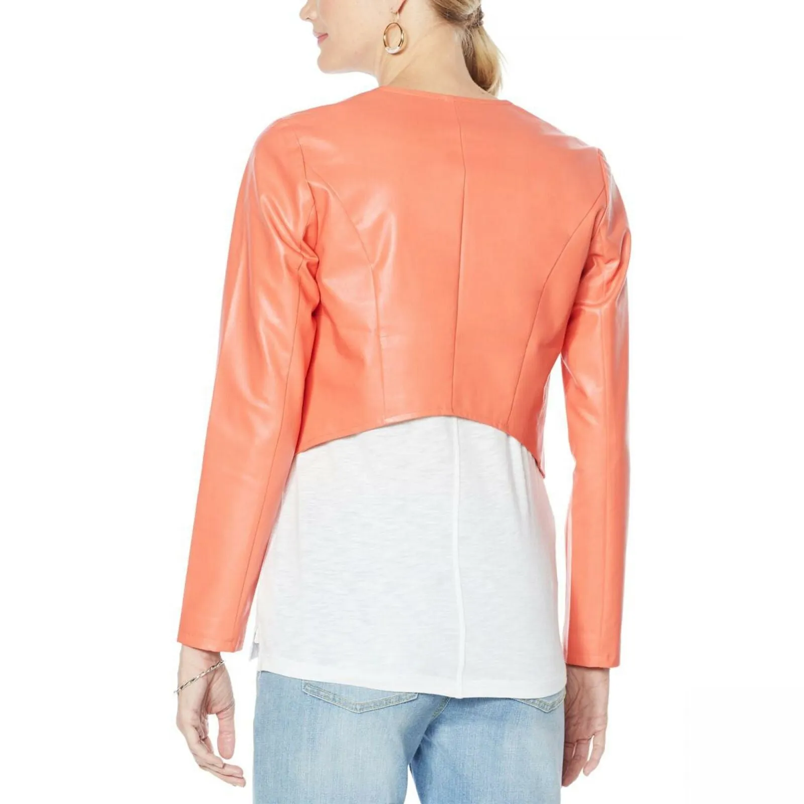 G by Giuliana Women's Lightweight Faux Leather Moto Jacket