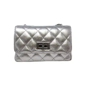 German Fuentes Handbag Quilted Pewter