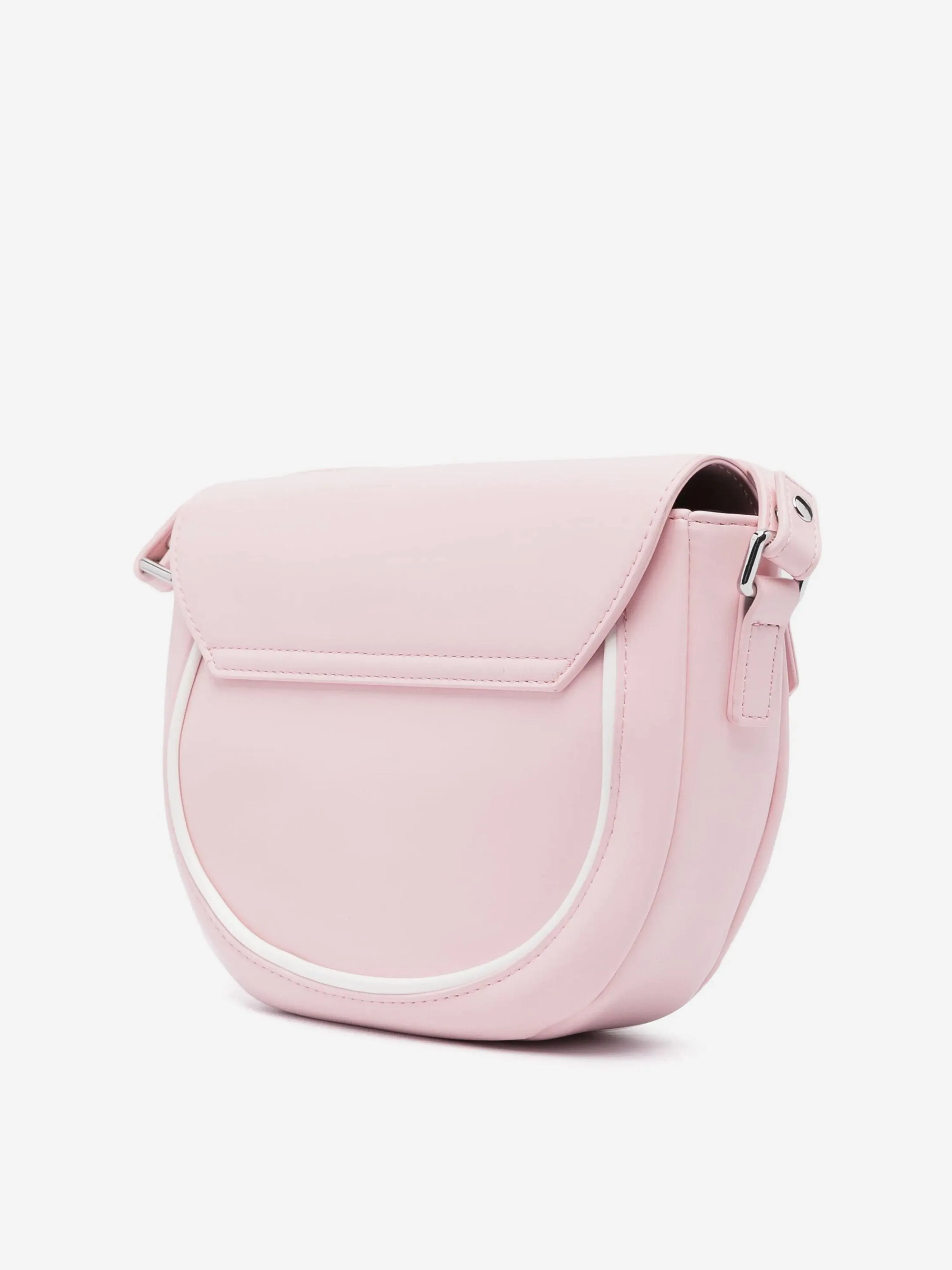 Girls Faux Leather Smile Bag in Pink (19cm)