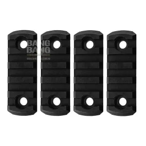 GK Tactical M-LOK Nylon 5 Picatinny Rail Sections (4pcs / Set) - Black