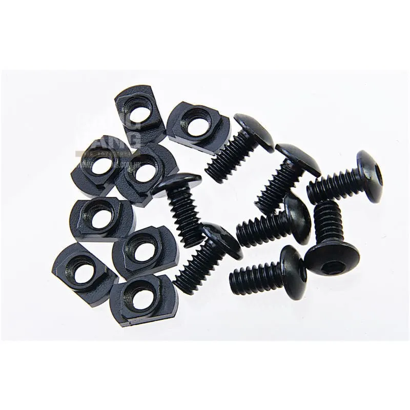 GK Tactical M-LOK Nylon 5 Picatinny Rail Sections (4pcs / Set) - Black